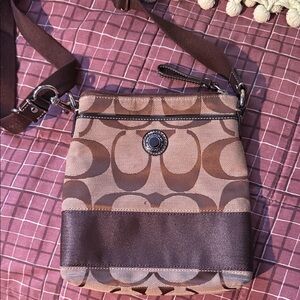Brown Patterned Crossbody Bag